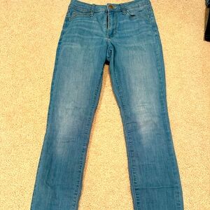 Light blue skinny jeans!